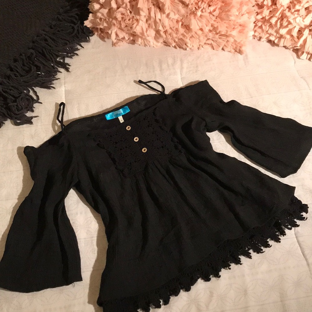 Long sleeve off shoulder blouse